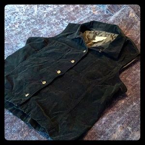 Black velvet Eddie Bauer vest